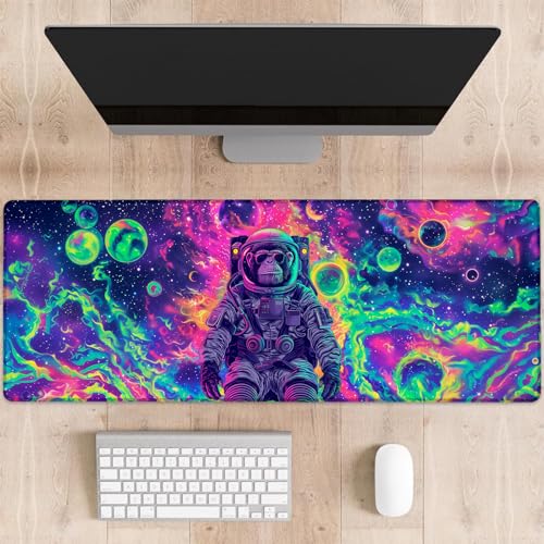 dhakalrlde Chimp Gaming-Mauspad, große Schreibtischunterlage für Computer, erweiterte Tastatur, Laptop, Mauspads, 80 x 29 cm, rutschfestes Gummi-Mauspad für Bürodekoration, Geschenke (Farbe 22) von dhakalrlde