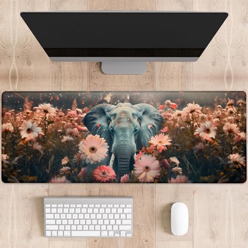 dhakalrlde Elephant Gaming-Mauspad, große Schreibtischunterlage für Computer, erweiterte Tastatur, Laptop, Mauspads, 80 x 29 cm, rutschfestes Gummi-Mauspad für Bürodekoration, Geschenke (Farbe 14) dhakalrlde Elephant Gaming-Mauspad, große Schreibtischunterlage für Computer, erweiterte Tastatur, Laptop, Mauspads, 80 x 29 cm, rutschfestes Gummi-Mauspad für Bürodekoration, Geschenke (Farbe 14) von dhakalrlde
