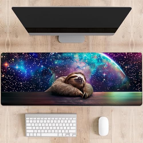dhakalrlde Faultier-Gaming-Mauspad, große Schreibtischunterlage für Computer, erweiterte Tastatur, Laptop, Mauspads, 80 x 29 cm, rutschfestes Gummi-Mauspad für Bürodekoration, Geschenke (Farbe 25) dhakalrlde Faultier-Gaming-Mauspad, große Schreibtischunterlage für Computer, erweiterte Tastatur, Laptop, Mauspads, 80 x 29 cm, rutschfestes Gummi-Mauspad für Bürodekoration, Geschenke (Farbe 25) von dhakalrlde