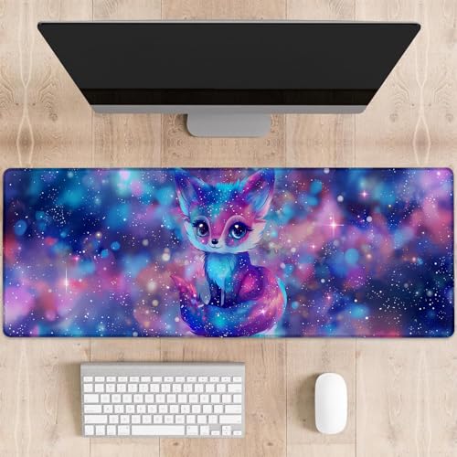 dhakalrlde Fox Gaming-Mauspad, große Schreibtischunterlage für Computer, erweiterte Tastatur, Laptop, Mauspads, 80 x 29 cm, rutschfestes Gummi-Mauspad für Bürodekoration, Geschenke (Farbe 47) von dhakalrlde