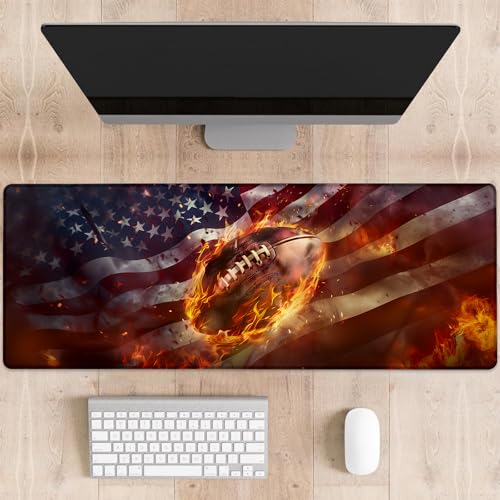 dhakalrlde Fußball-Gaming-Mauspad, große Schreibtischunterlage für Computer, erweiterte Tastatur, Laptop, Mauspad, 80 x 29 cm, rutschfestes Gummi-Mauspad für Bürodekoration, Geschenke (Farbe 36) von dhakalrlde