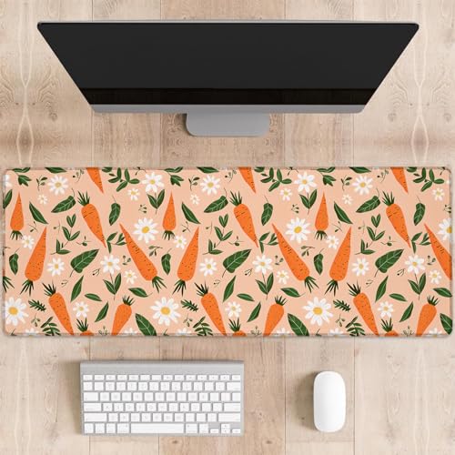 dhakalrlde Gaming-Mauspad mit niedlichem Karottenmotiv, lustige Karotten mit weißen Gänseblümchen, große Schreibtischunterlage für Computer, erweiterte Tastatur, Laptop, Mauspads, 80 x 29 cm dhakalrlde Gaming-Mauspad mit niedlichem Karottenmotiv, lustige Karotten mit weißen Gänseblümchen, große Schreibtischunterlage für Computer, erweiterte Tastatur, Laptop, Mauspads, 80 x 29 cm von dhakalrlde