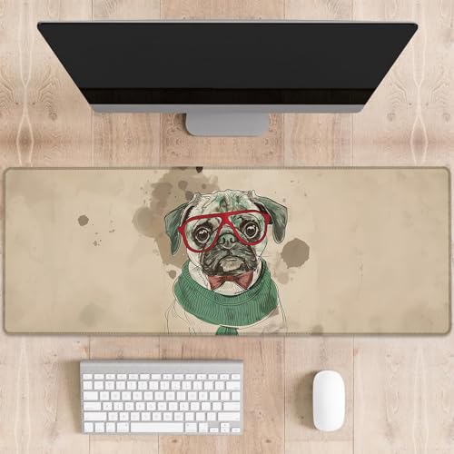 dhakalrlde Hunde-Gaming-Mauspad, große Schreibtischunterlage für Computer, erweiterte Tastatur, Laptop, Mauspad, 80 x 29 cm, rutschfestes Gummi-Mauspad für Bürodekoration, Geschenke (Farbe 8) von dhakalrlde