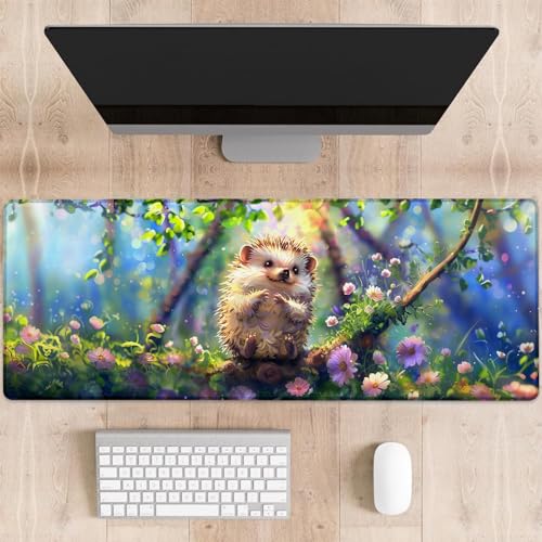 dhakalrlde Igel-Gaming-Mauspad, große Schreibtischunterlage für Computer, erweiterte Tastatur, Laptop, Mauspads, 80 x 29 cm, rutschfestes Gummi-Mauspad für Bürodekoration, Geschenke (Farbe 48) von dhakalrlde