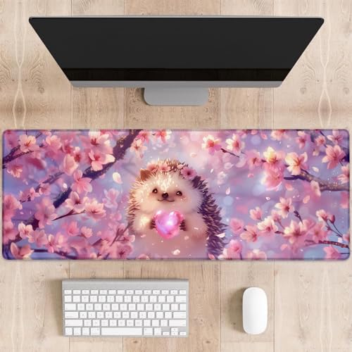 dhakalrlde Igel-Gaming-Mauspad, große Schreibtischunterlage für Computer, erweiterte Tastatur, Laptop, Mauspads, 80 x 29 cm, rutschfestes Gummi-Mauspad für Bürodekoration, Geschenke (Farbe 49) von dhakalrlde