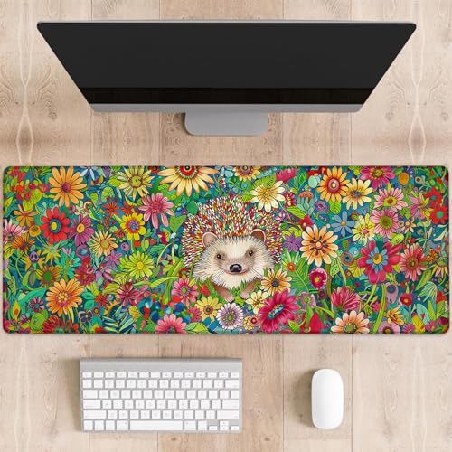 dhakalrlde Igel-Gaming-Mauspad, große Schreibtischunterlage für Computer, erweiterte Tastatur, Laptop, Mauspads, 80 x 29 cm, rutschfestes Gummi-Mauspad für Bürodekoration, Geschenke (Farbe 53) von dhakalrlde