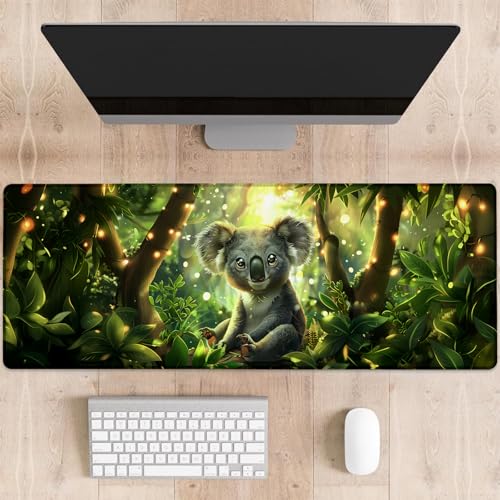 dhakalrlde Koala Gaming-Mauspad, große Schreibtischunterlage für Computer, erweiterte Tastatur, Laptop, Mauspad, 80 x 29 cm, rutschfestes Gummi-Mauspad für Bürodekoration, Geschenke (Farbe 57) von dhakalrlde