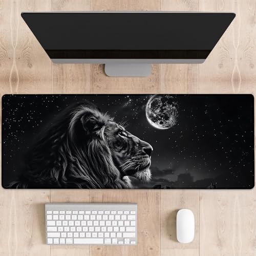 dhakalrlde Lion Gaming-Mauspad, große Schreibtischunterlage für Computer, erweiterte Tastatur, Laptop, Mauspads, 80 x 29 cm, rutschfestes Gummi-Mauspad für Bürodekoration, Geschenke (Farbe 33) von dhakalrlde
