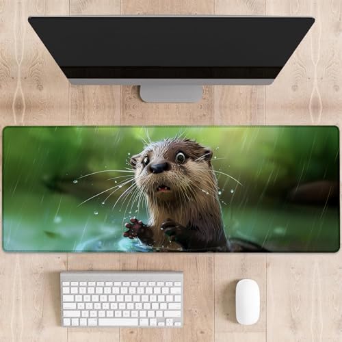dhakalrlde Otter Gaming-Mauspad, große Schreibtischunterlage für Computer, erweiterte Tastatur, Laptop, Mauspads, 80 x 29 cm, rutschfestes Gummi-Mauspad für Bürodekoration, Geschenke (Farbe 38) von dhakalrlde