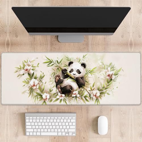 dhakalrlde Panda Gaming-Mauspad, große Schreibtischunterlage für Computer, erweiterte Tastatur, Laptop, Mauspads, 80 x 29 cm, rutschfestes Gummi-Mauspad für Bürodekoration, Geschenke (Farbe 9) von dhakalrlde