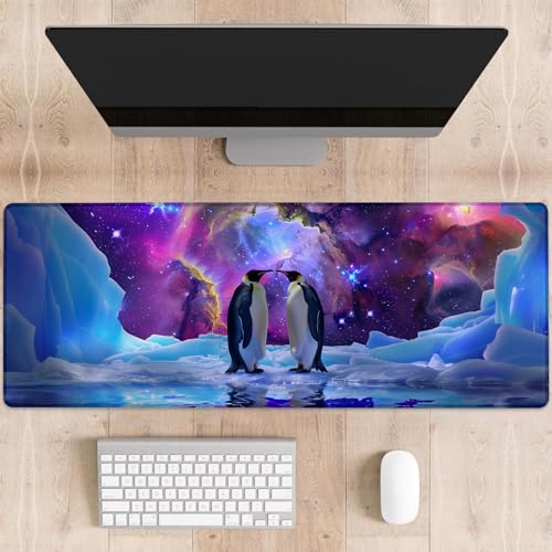 dhakalrlde Pinguin-Gaming-Mauspad, große Schreibtischunterlage für Computer, erweiterte Tastatur, Laptop, Mauspads, 80 x 29 cm, rutschfestes Gummi-Mauspad für Bürodekoration, Geschenke (Farbe 15) von dhakalrlde