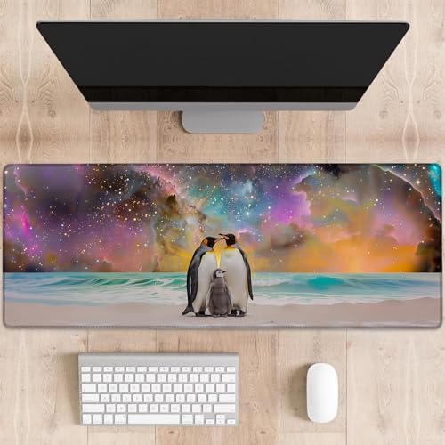 dhakalrlde Pinguin-Gaming-Mauspad, große Schreibtischunterlage für Computer, erweiterte Tastatur, Laptop, Mauspads, 80 x 29 cm, rutschfestes Gummi-Mauspad für Bürodekoration, Geschenke (Farbe 16) von dhakalrlde