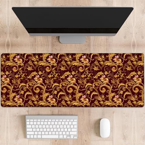 dhakalrlde Rat Gaming-Mauspad, große Schreibtischunterlage für Computer, erweiterte Tastatur, Laptop, Mauspads, 80 x 29 cm, rutschfestes Gummi-Mauspad für Bürodekoration, Geschenke (Farbe 60) von dhakalrlde