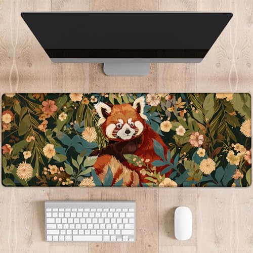 dhakalrlde Red Panda Gaming-Mauspad, große Schreibtischunterlage für Computer, erweiterte Tastatur, Laptop, Mauspads, 80 x 29 cm, rutschfestes Gummi-Mauspad für Bürodekoration, Geschenke (Farbe 12) dhakalrlde Red Panda Gaming-Mauspad, große Schreibtischunterlage für Computer, erweiterte Tastatur, Laptop, Mauspads, 80 x 29 cm, rutschfestes Gummi-Mauspad für Bürodekoration, Geschenke (Farbe 12) von dhakalrlde
