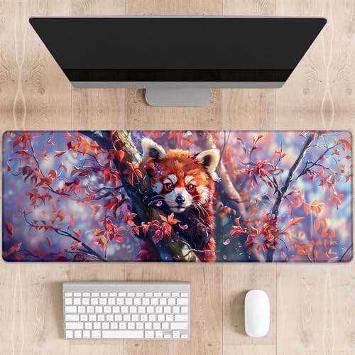 dhakalrlde Red Panda Gaming-Mauspad, große Schreibtischunterlage für Computer, erweiterte Tastatur, Laptop, Mauspads, 80 x 29 cm, rutschfestes Gummi-Mauspad für Bürodekoration, Geschenke (Farbe 10) dhakalrlde Red Panda Gaming-Mauspad, große Schreibtischunterlage für Computer, erweiterte Tastatur, Laptop, Mauspads, 80 x 29 cm, rutschfestes Gummi-Mauspad für Bürodekoration, Geschenke (Farbe 10) von dhakalrlde