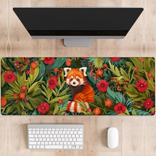 dhakalrlde Red Panda Gaming-Mauspad, große Schreibtischunterlage für Computer, erweiterte Tastatur, Laptop, Mauspads, 80 x 29 cm, rutschfestes Gummi-Mauspad für Bürodekoration, Geschenke (Farbe 11) dhakalrlde Red Panda Gaming-Mauspad, große Schreibtischunterlage für Computer, erweiterte Tastatur, Laptop, Mauspads, 80 x 29 cm, rutschfestes Gummi-Mauspad für Bürodekoration, Geschenke (Farbe 11) von dhakalrlde