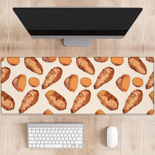 dhakalrlde Sweet Potato Gaming-Mauspad, lustige und leckere Süßkartoffel, große Schreibtischunterlage für Computer, erweiterte Tastatur, Laptop, Mauspads, 80 x 29 cm, rutschfestes Gummi-Mauspad für dhakalrlde Sweet Potato Gaming-Mauspad, lustige und leckere Süßkartoffel, große Schreibtischunterlage für Computer, erweiterte Tastatur, Laptop, Mauspads, 80 x 29 cm, rutschfestes Gummi-Mauspad für von dhakalrlde