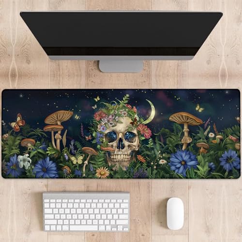 dhakalrlde Totenkopf-Gaming-Mauspad, große Schreibtischunterlage für Computer, erweiterte Tastatur, Laptop, Mauspads, 80 x 29 cm, rutschfestes Gummi-Mauspad für Bürodekoration, Geschenke (Farbe 17) dhakalrlde Totenkopf-Gaming-Mauspad, große Schreibtischunterlage für Computer, erweiterte Tastatur, Laptop, Mauspads, 80 x 29 cm, rutschfestes Gummi-Mauspad für Bürodekoration, Geschenke (Farbe 17) von dhakalrlde