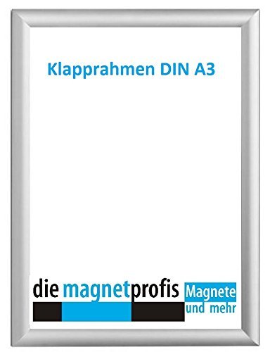 Aluminium Klapprahmen Bilderrahmen A3 460 x 335 mm ****hochwertig**** mit stabiler, Alu beschichteten Rückwand Aluminium Klapprahmen Bilderrahmen A3 460 x 335 mm ****hochwertig**** mit stabiler, Alu beschichteten Rückwand von die magnetprofis magnete und mehr