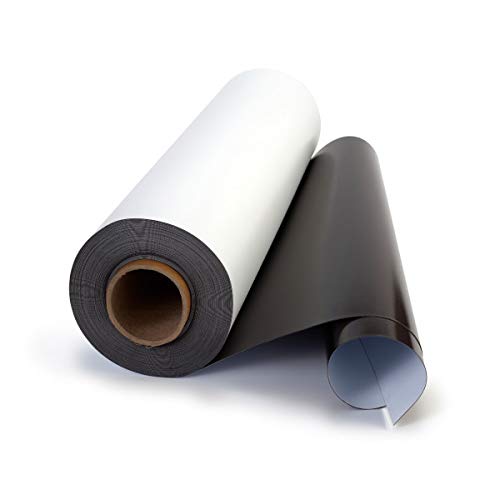 Haftstarke Magnetfolie weiß mitUV-Beschichtung 10 m x 1000 mm x 0,75 mm von die magnetprofis magnete und mehr