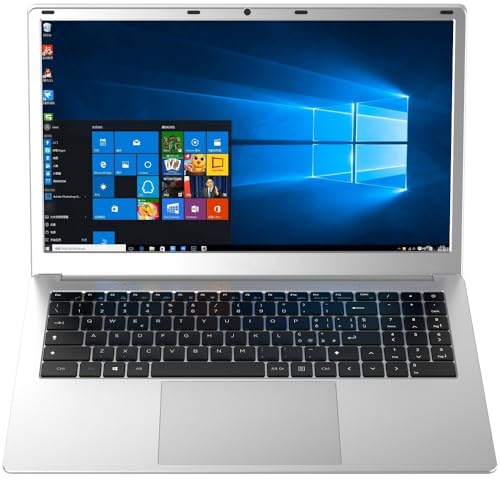 difinity Celeron Quad Core SSD (15,6 Zoll Full-HD) lautloses Notebook (Celeron N3450 4x2.20 GHz, 8GB DDR4, 256 GB SSD, USB 3.0, HD Graphics 500, LAN, m-HDMI, Windows 11, MS Office) - 8028 von difinity