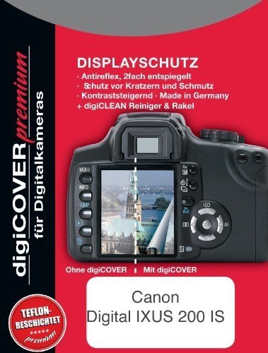 Digicover Premium Schutzfolie für Canon Digital IXUS 200 IS von digiCOVER