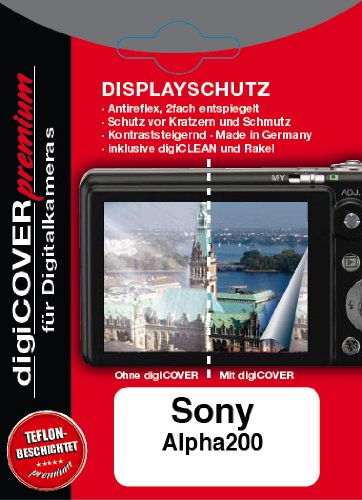 digiCOVER Premium Displayschutzfolie für Sony Alpha 200 von digiCOVER