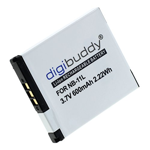 digibuddy ® Premium Akku für Canon NB-11L Li-Ion - KAPAZITÄTSGEPRÜFT 600 mAh - PREMIUM AKKU DER NEUSTEN GENERATION --- Kompatibilitätsliste befindet sich in der Beschreibung von digibuddy