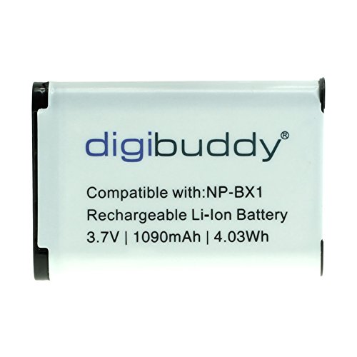 digibuddy ® Premium Akku für Sony NP-BX1 Li-Ion - KAPAZITÄTSGEPRÜFT 1090 mAh - Premium AKKU DER NEUSTEN Generation - Kompatibilitätsliste befindet Sich in der Beschreibung von digibuddy