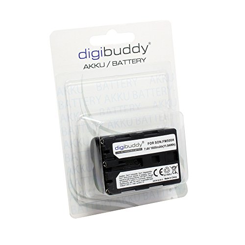 digibuddy ® Premium Akku für Sony NP-FM500H Sony Alpha 58 SLT-A58/SLT-A57/SLT-A65/SLT-A77 II/SLT-A99, DSLR-A100/DSLR-A200/usw. von digibuddy