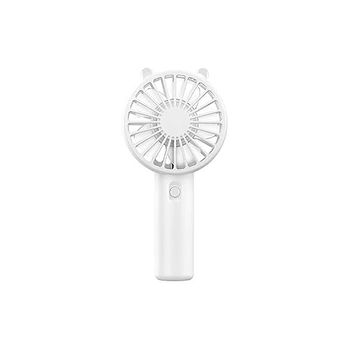 dijiusidy Handventilator, Mini USB wiederaufladbarer Schreibtisch mit Sockel, Kleiner Make up Klimaanlage, stummgeschalteter Kühler für Damen und Kinder im Freien, Weiss von dijiusidy