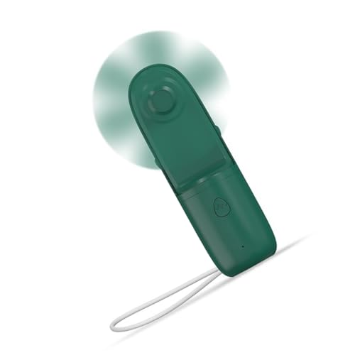 dijiusidy Handventilator USB Kleine Taschenventilatoren Batteriebetriebenes Kühlgerät Milder Wind Luftbefeuchter Kühler Zuhause Outdoor Reisen, Grün von dijiusidy