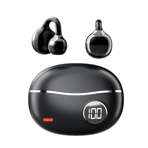 dijiusidy Kompaktes und tragbares kabelloses Bluetooth Headset für Pendler und Reisen ABS Bluetooth Kopfhörer mit Mikrofon Ohrclip, Schwarz dijiusidy Kompaktes und tragbares kabelloses Bluetooth Headset für Pendler und Reisen ABS Bluetooth Kopfhörer mit Mikrofon Ohrclip, Schwarz von dijiusidy