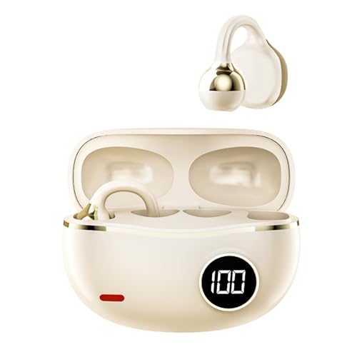 dijiusidy Kompaktes und tragbares kabelloses Bluetooth Headset für Pendler und Reisen ABS Bluetooth Kopfhörer mit Mikrofon Ohrclip, Teint dijiusidy Kompaktes und tragbares kabelloses Bluetooth Headset für Pendler und Reisen ABS Bluetooth Kopfhörer mit Mikrofon Ohrclip, Teint von dijiusidy