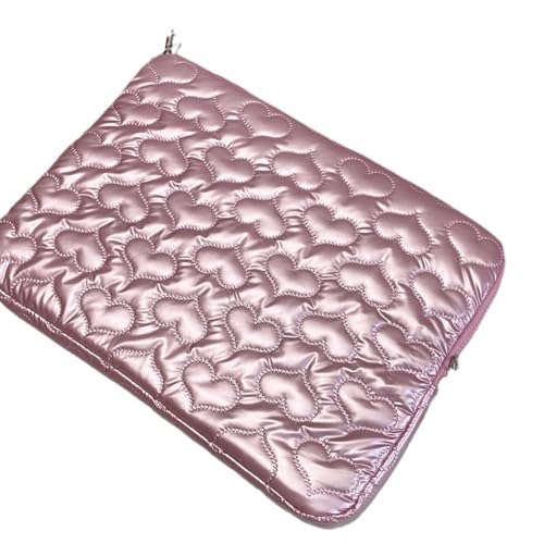 dijiusidy Love Bow Aufbewahrungstasche, tragbar, reichlich Polsterung, 10 Zoll Perlen Tablet Aufbewahrungstasche, 10 Zoll Aufbewahrungstasche, Laptop Aufbewahrungstasche, Rosa, 13 14 Zoll von dijiusidy