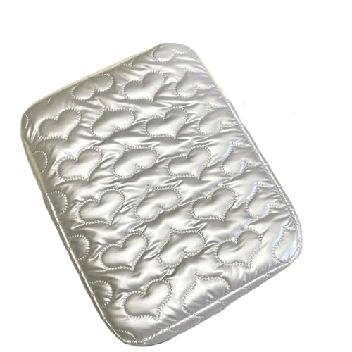 dijiusidy Love Bow Aufbewahrungstasche, tragbar, reichlich Polsterung, 10 Zoll Perlen Tablet Aufbewahrungstasche, 10 Zoll Aufbewahrungstasche, Laptop Aufbewahrungstasche, Weiß, 11 Zoll von dijiusidy