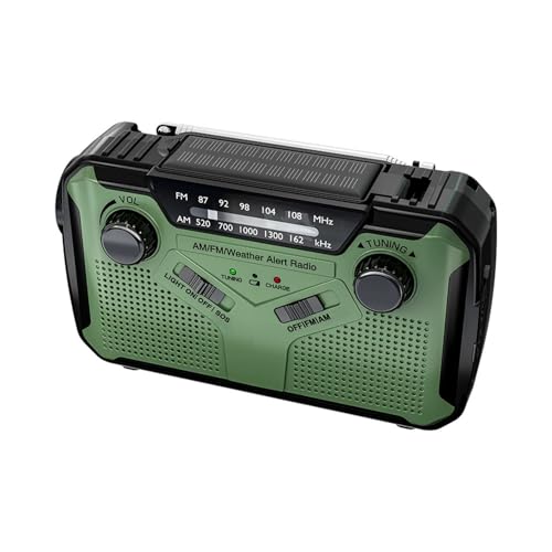dijiusidy Tragbares Kurbelradio, Dynamo, SOS Notfall Taschenlampe, AM/FM, tragbarer Handy Akku ist in Krisenzeiten Immer online, Grün dijiusidy Tragbares Kurbelradio, Dynamo, SOS Notfall Taschenlampe, AM/FM, tragbarer Handy Akku ist in Krisenzeiten Immer online, Grün von dijiusidy