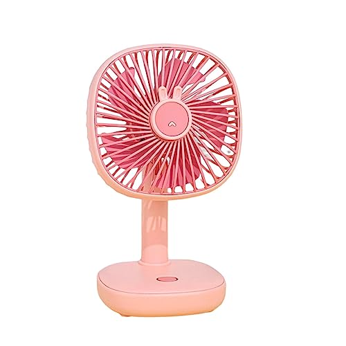 dijiusidy Wiederaufladbarer Desktop Lüfter Sommerkühler Nachttischlüfter Starke Starke Winde Luftkühlung Haushalt Wohnzimmer Schlafsaal, Rosa von dijiusidy