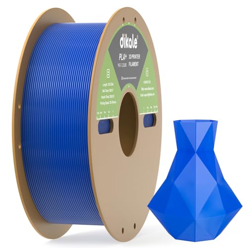 dikale PLA Pro 3D Drucker Filament 1.75mm, sauber gewickelt, 1KG/2.2lbs Spule PLA+ Nachfüllungen, Maßgenauigkeit +/- 0.03 mm, kompatibel mit den meisten FDM 3D Druckern, Blau von dikale