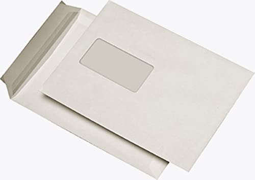 2000 Versandtaschen DIN C5 mit Fenster 162 x 229 mm Haftklebung weiss dimapax von dimapax