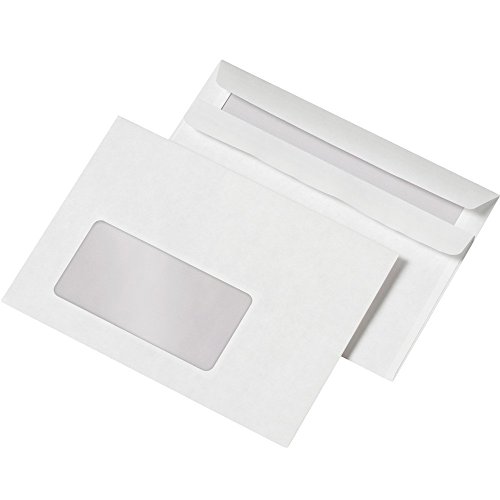 4000 Briefumschläge C6 114 x 162 mm mit Fenster selbstklebend weiss dimapax von dimapax