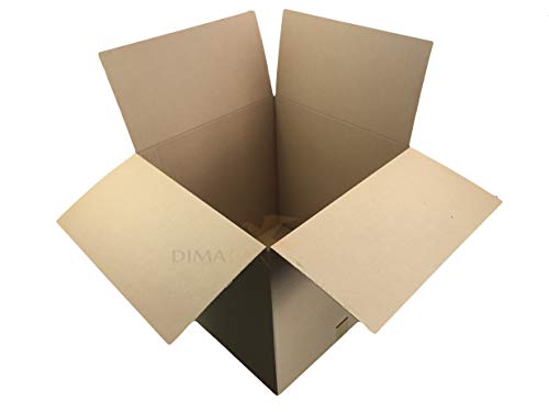 5 Faltkartons 500x500x300 mm Verpackung Versand Box Schachtel aus Wellpappe Karton Kiste Päckchen Postversand für DHL Hermes DPD GLS UPS dimapax von dimapax