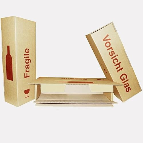 Wein Versand Karton für 1 Flasche Verpackung Versand Sekt Prosecco 40 Stück dimapax von dimapax