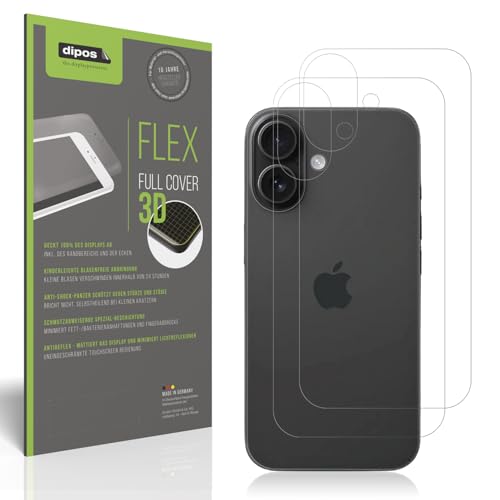 dipos FLEX 2x Schutzfolie matt passend für Apple iPhone 16 Rückseite, Antireflex, 100% Abdeckung, case-friendly, Full Cover Folie dipos FLEX 2x Schutzfolie matt passend für Apple iPhone 16 Rückseite, Antireflex, 100% Abdeckung, case-friendly, Full Cover Folie von dipos