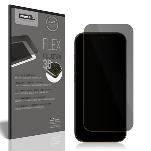 dipos Flex Privacy Blickschutz-Folie matt passend für Apple iPhone 16 Pro Max Schutzfolie mit 100% Displayabdeckung, Fingerprint-Kompatibel, Case-Friendly, Full Cover, Sichtschutz Filter 2way dipos Flex Privacy Blickschutz-Folie matt passend für Apple iPhone 16 Pro Max Schutzfolie mit 100% Displayabdeckung, Fingerprint-Kompatibel, Case-Friendly, Full Cover, Sichtschutz Filter 2way von dipos