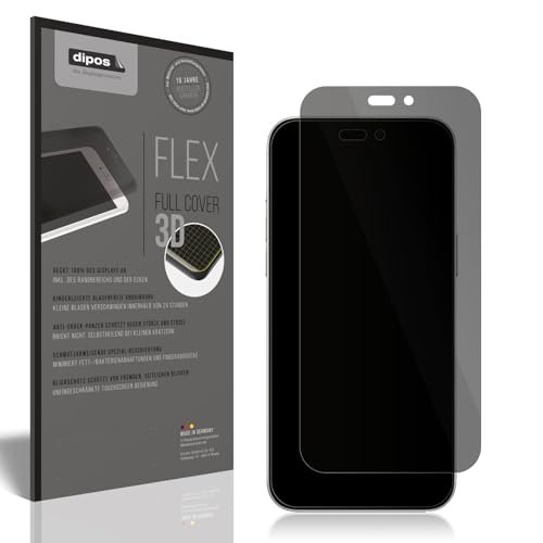 dipos Flex Privacy Blickschutz-Folie matt passend für Apple iPhone 16 Schutzfolie mit 100% Displayabdeckung, Fingerprint-Kompatibel, Case-Friendly, Full Cover, Sichtschutz Filter 2way dipos Flex Privacy Blickschutz-Folie matt passend für Apple iPhone 16 Schutzfolie mit 100% Displayabdeckung, Fingerprint-Kompatibel, Case-Friendly, Full Cover, Sichtschutz Filter 2way von dipos