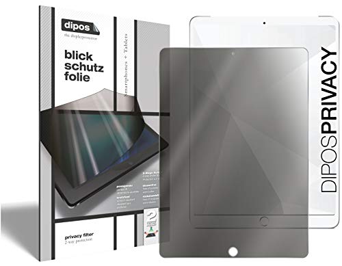 dipos I 2-Wege Blickschutzfolie kompatibel mit Apple iPad Pro 10,5 Zoll (Im Querformat) 2 Stück I Sichtschutz-Folie Display-Schutzfolie Privacy-Screen - Schützt gegen seitliche Blicke von dipos