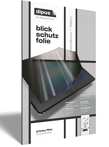 dipos I 2-Wege Blickschutzfolie kompatibel mit TrekStor SurfTab Duo W1 Volks-Tablet (Im Hochformat) 2 Stück I Sichtschutz-Folie Display-Schutzfolie Privacy-Screen - Schützt gegen seitliche Blicke von dipos