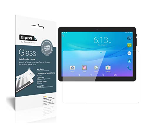 dipos I 2X Displayschutz klar kompatibel mit Lectrus 10.1 Zoll Tablet Schutzfolie 9H Anti-Shock von dipos