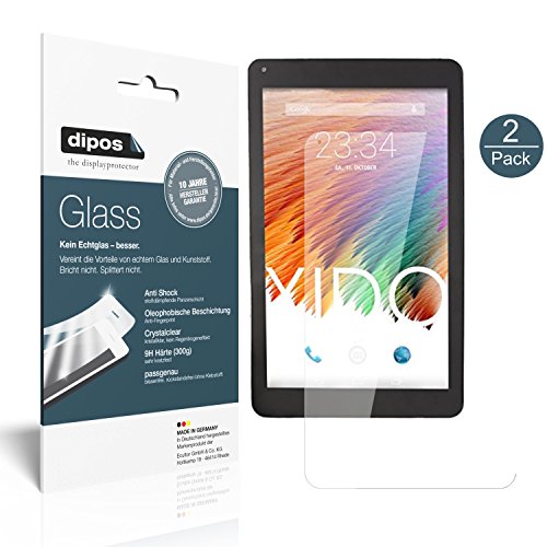 dipos I 2X Displayschutz klar kompatibel mit XIDO Tablet X110 Schutzfolie 9H Anti-Shock von dipos